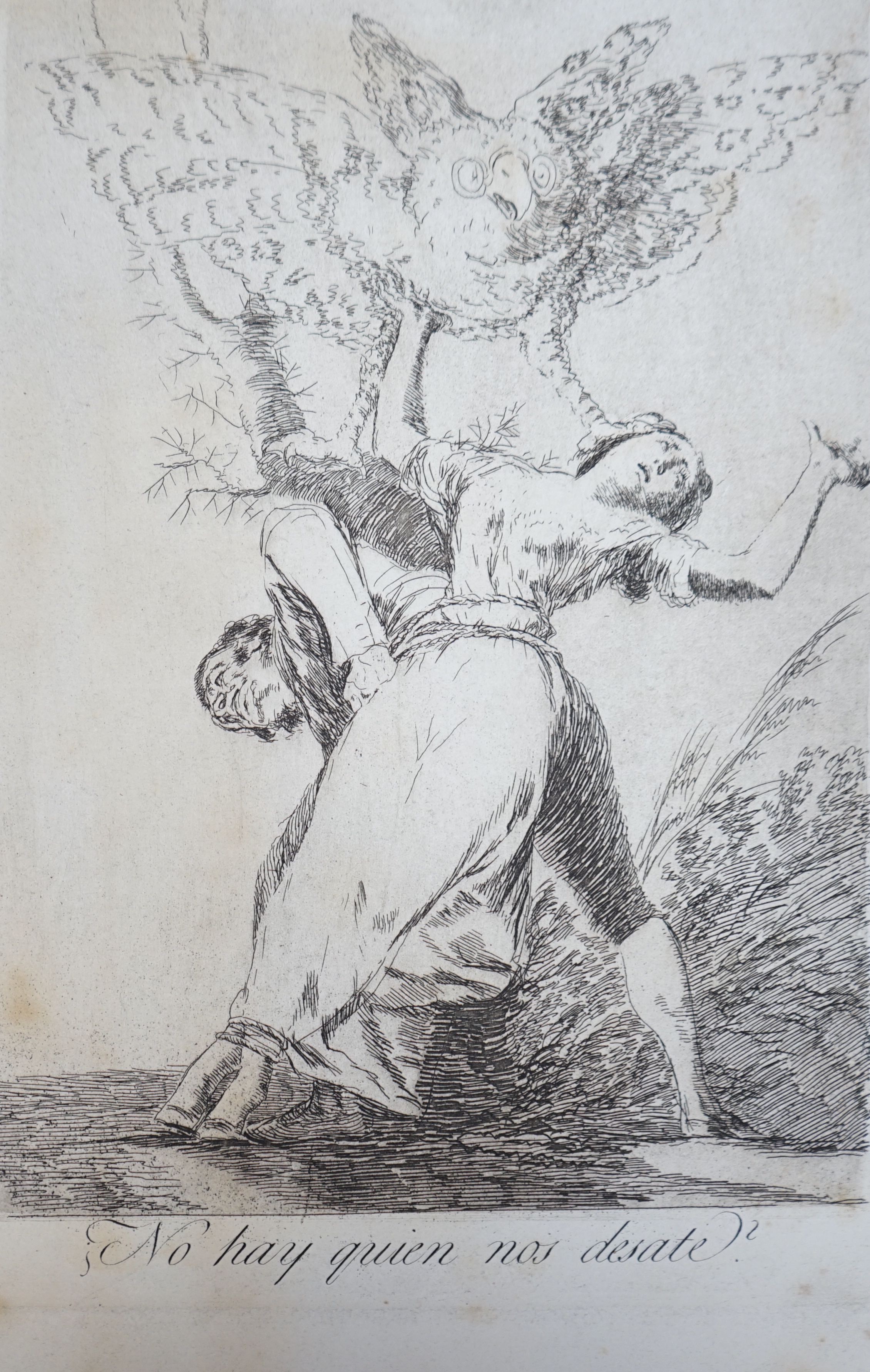 After Goya, two engravings, 'Ensayos' and 'No Hay Quien Nos Desate', numbered 60 and 75, overall 29 x 21cm, unframed